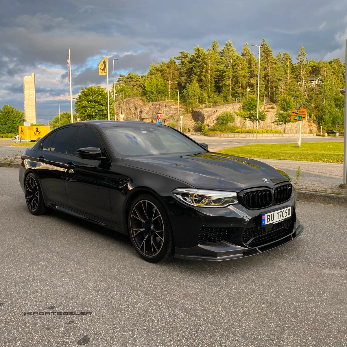 BMW F90 M5 Pre-LCI Carbon Fiber 3D frontleppe - Sportsdeler