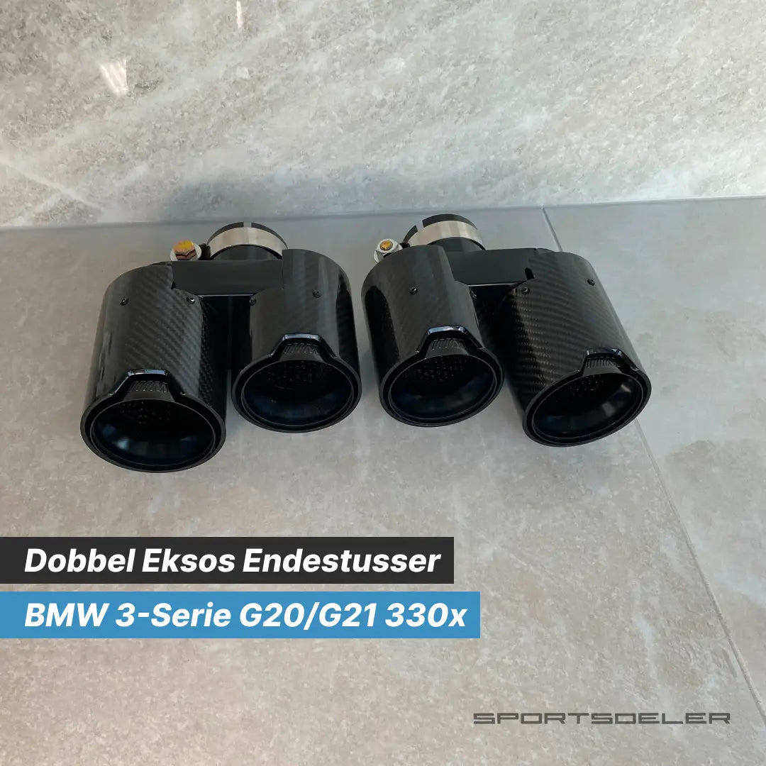 BMW 3 Serie G20/G21 330x M Performance Dobbel Eksos Endestusser - Sportsdeler