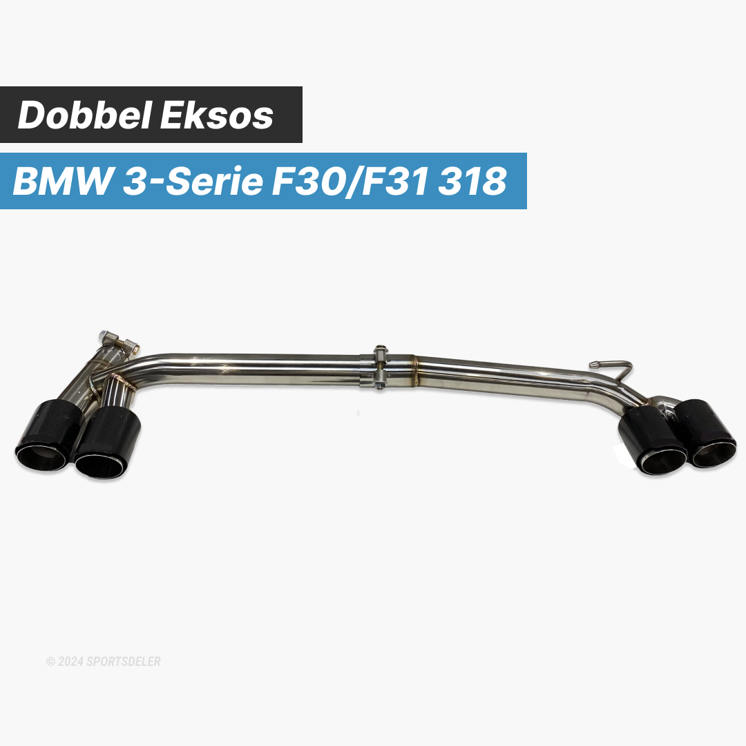Dobbel Eksos BMW F30/F31 3-Serie LCI - Sportsdeler