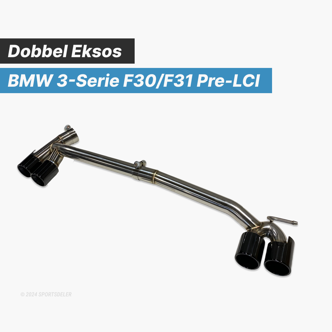 Dobbel Eksos BMW F30/F31 3-Serie 320 - Sportsdeler