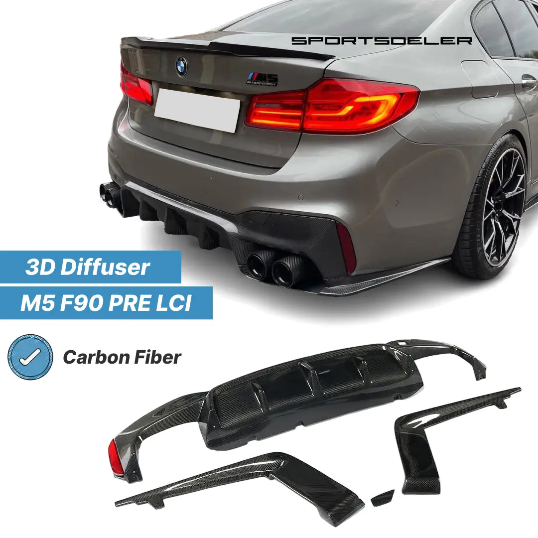 BMW F90 M5 Carbon fiber 3D Diffuser - Sportsdeler