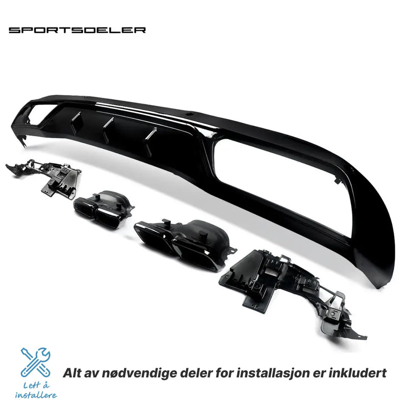 Mercedes C-klasse W205 S205 Standard Pre Facelift Diffuser - Sportsdeler