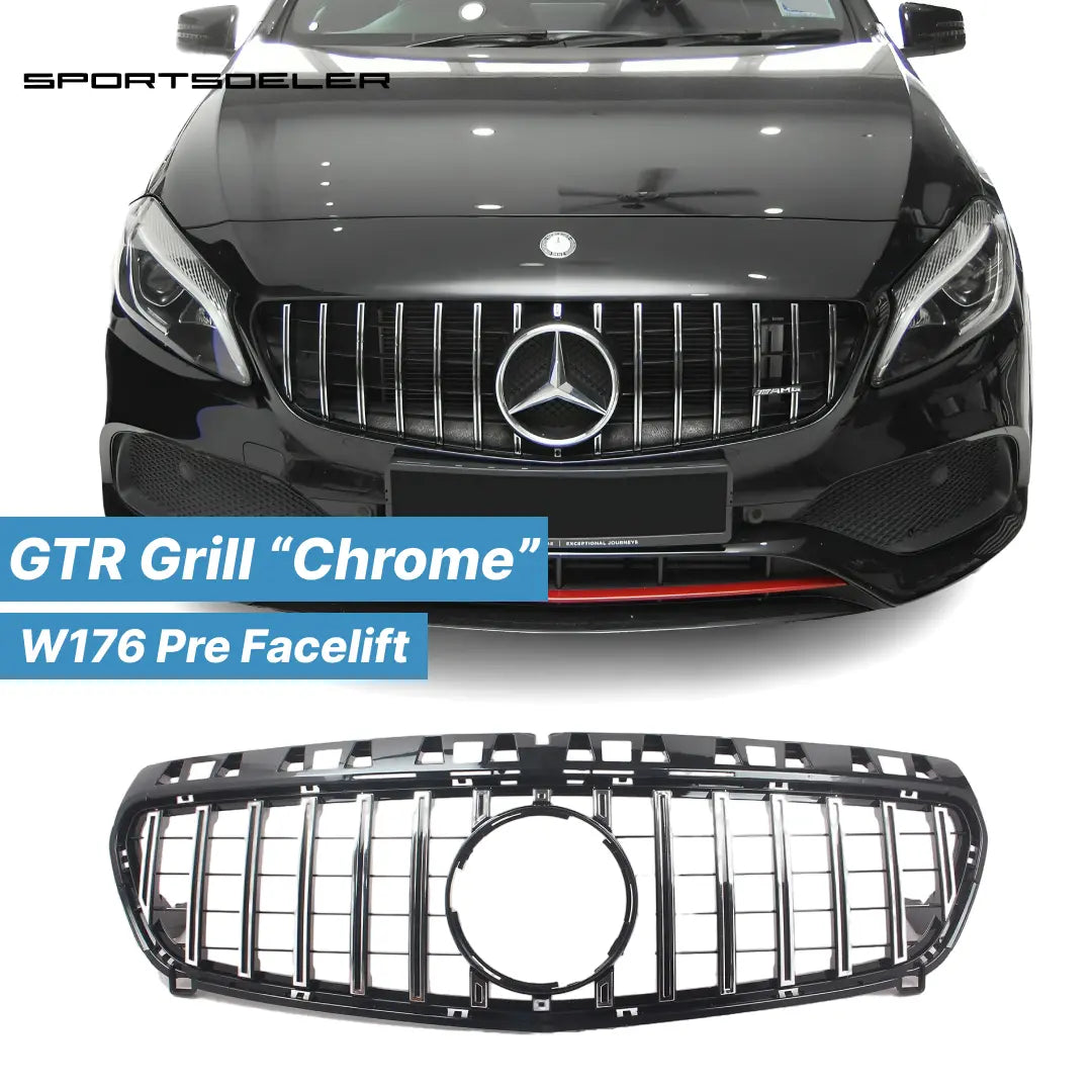 Mercedes Benz A-klasse W176 Pre Facelift GT Grill "Chrome" - Sportsdeler