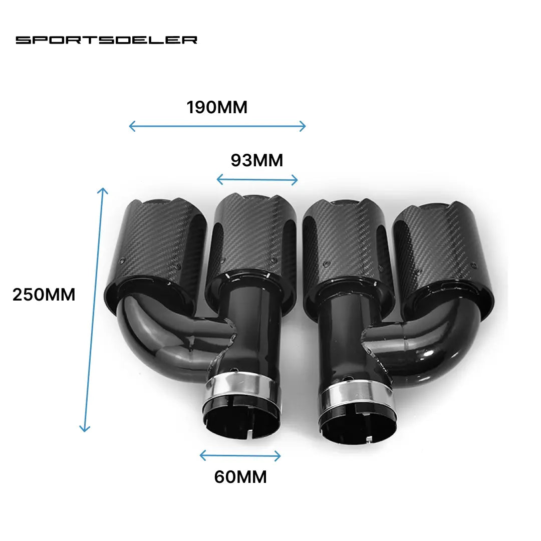 Dobbel Eksos endestusser BMW Carbon H Form - Sportsdeler