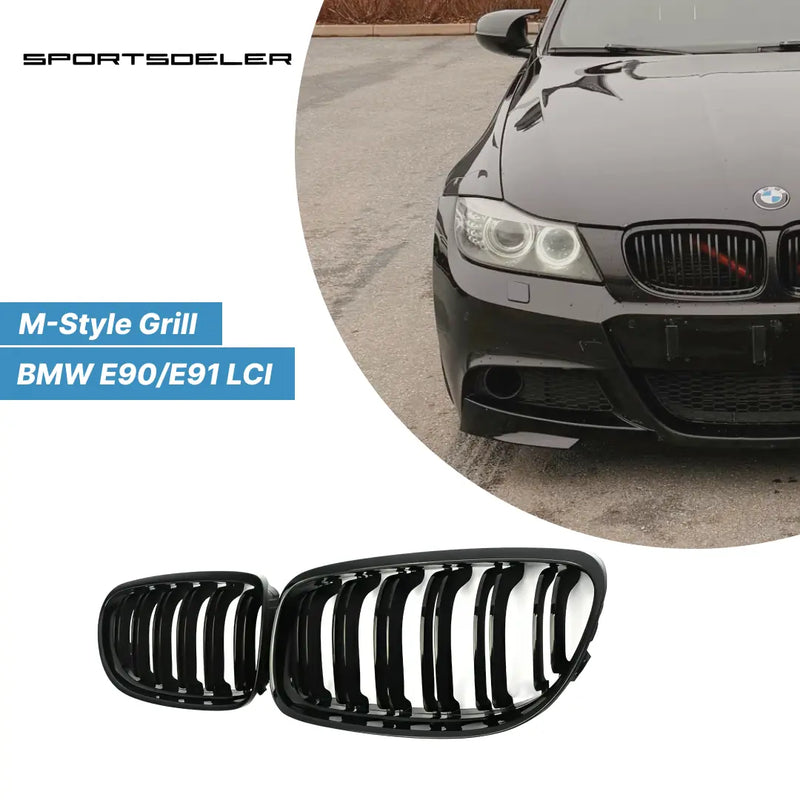BMW E90/E91 3-Serie LCI M-Style Grill - Sportsdeler