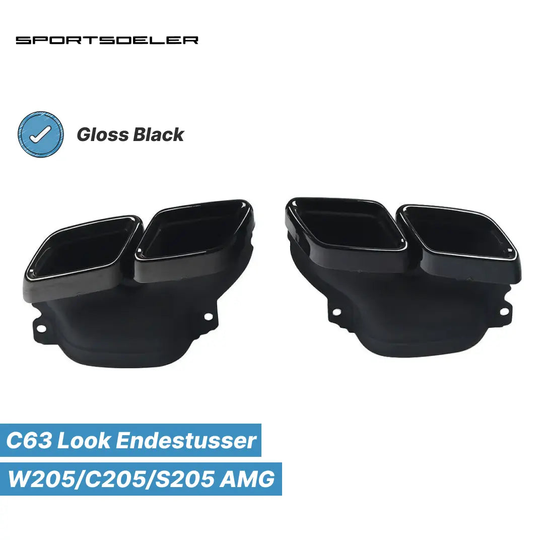 C63 Look Endestusser Mercedes Benz C-klasse W205/S205/C205 Pre Facelift AMG - Sportsdeler