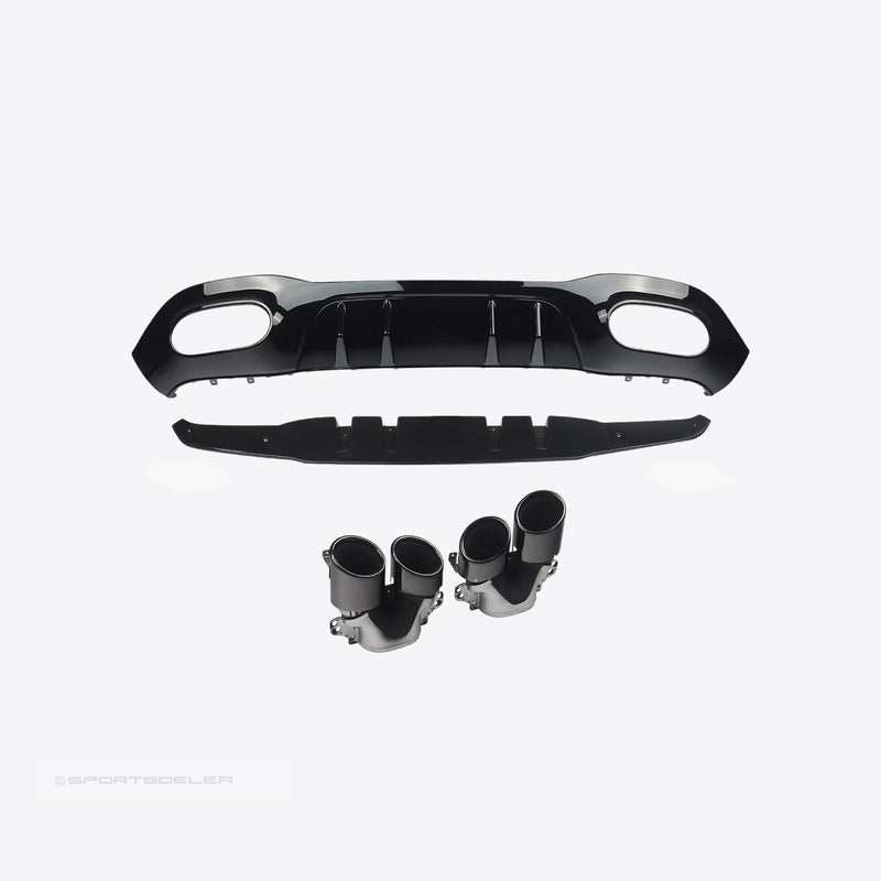 Mercedes A-klasse W177 AMG A45-look Diffuser - Sportsdeler