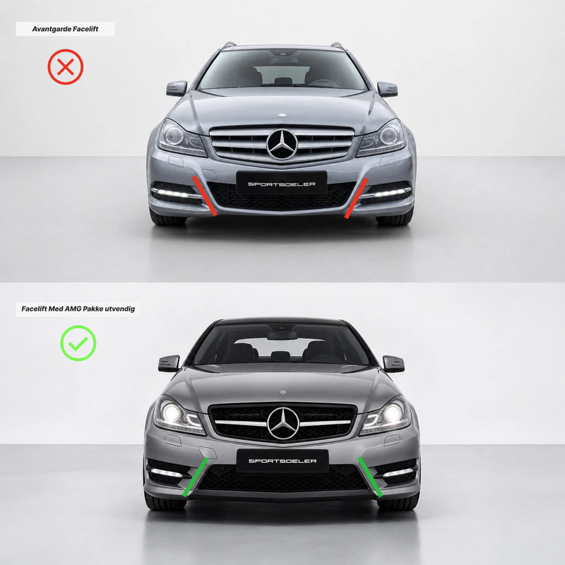 Mercedes Benz C-klasse W204 S204 C204 AMG Frontleppe - Sportsdeler