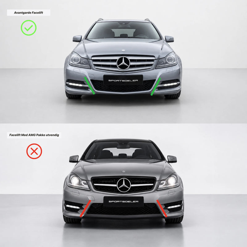 Mercedes W204/S204/C204 C-Klasse Avantgarde Facelift Frontleppe - Sportsdeler