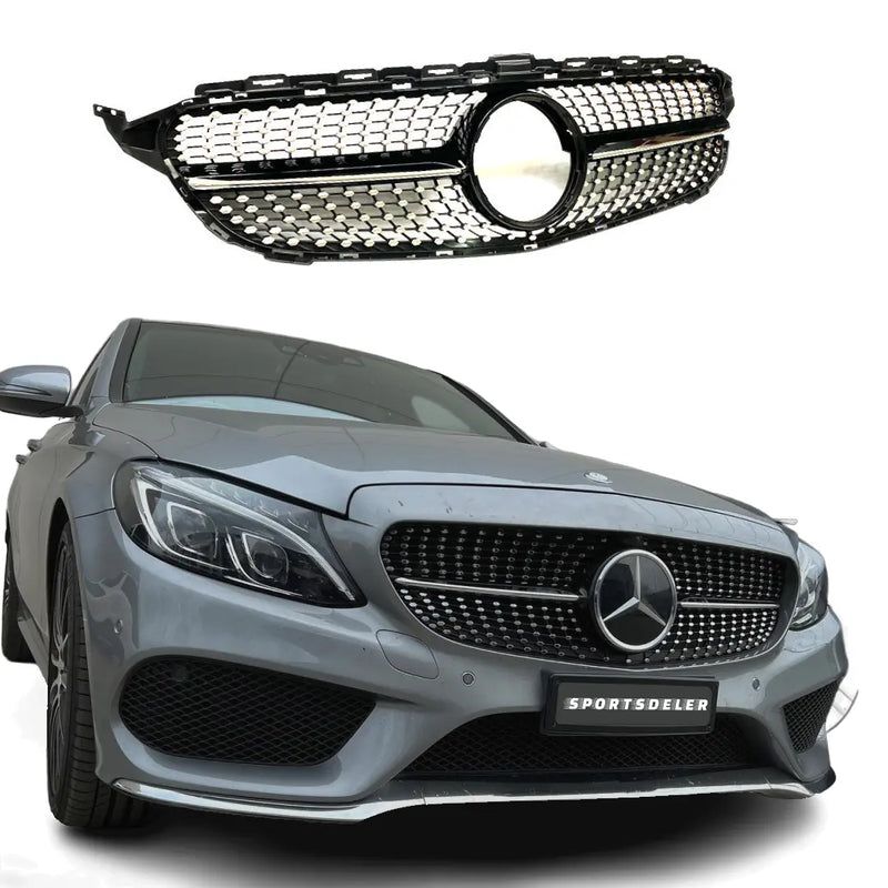 Diamond grill til Mercedes Benz C-klasse W205/S205 - Sportsdeler